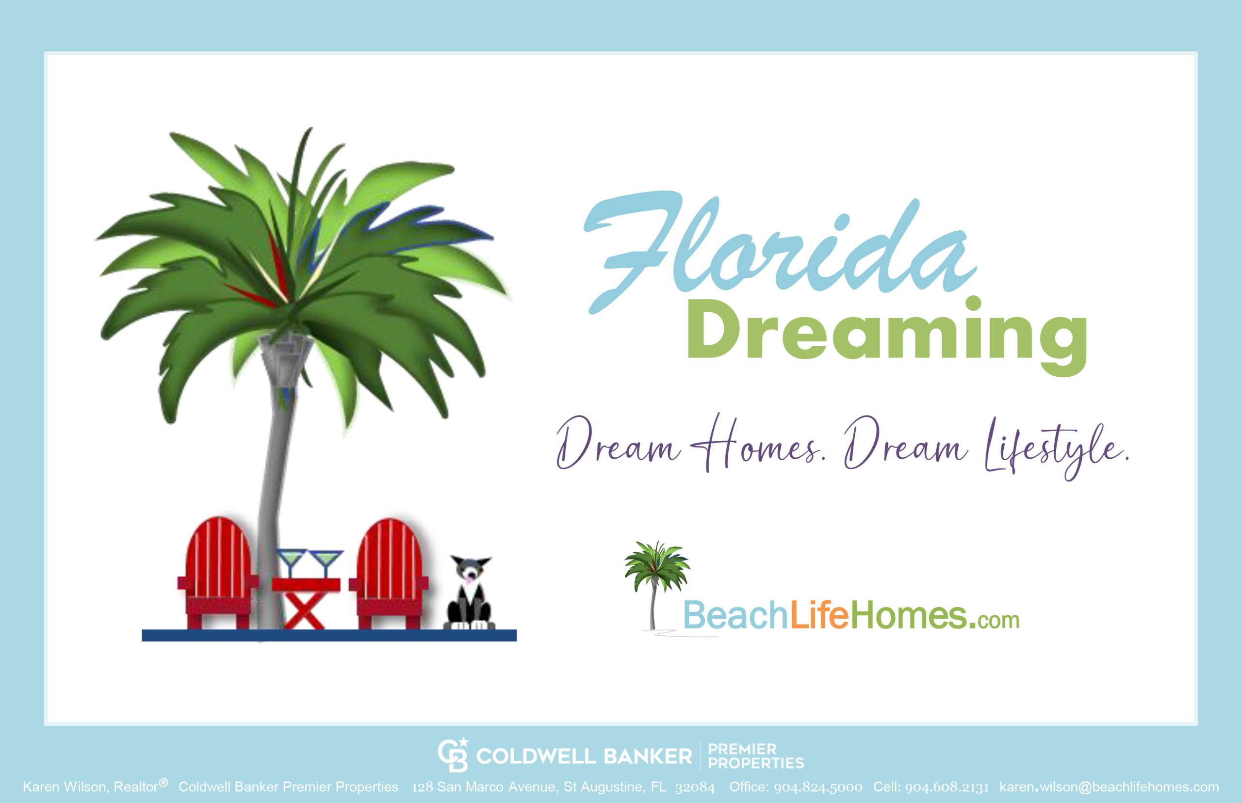 Florida Dreaming Graphic - March 2025 - light blue border - version 2