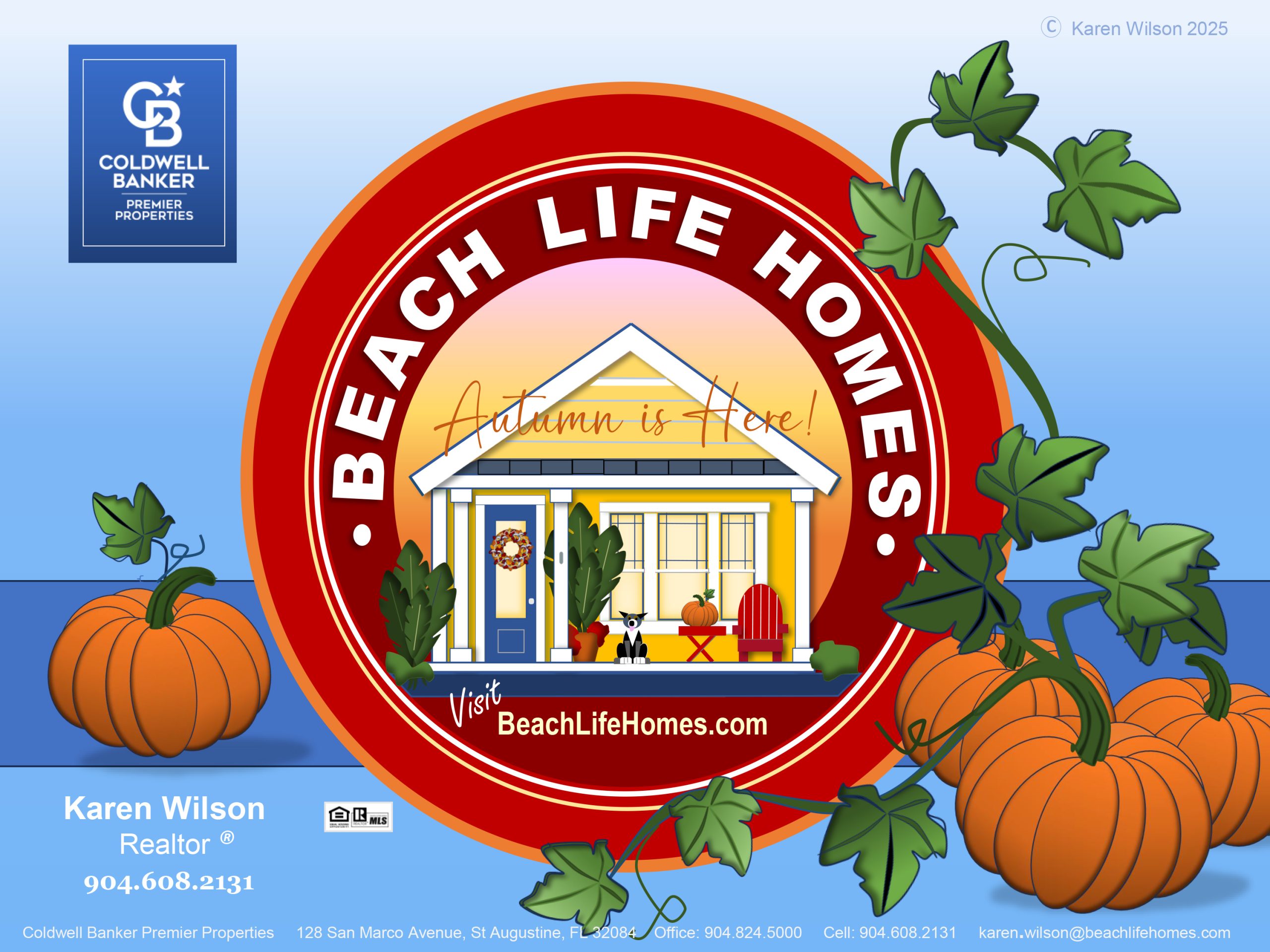 Beach Life Homes - Fall with pumpkins 2025