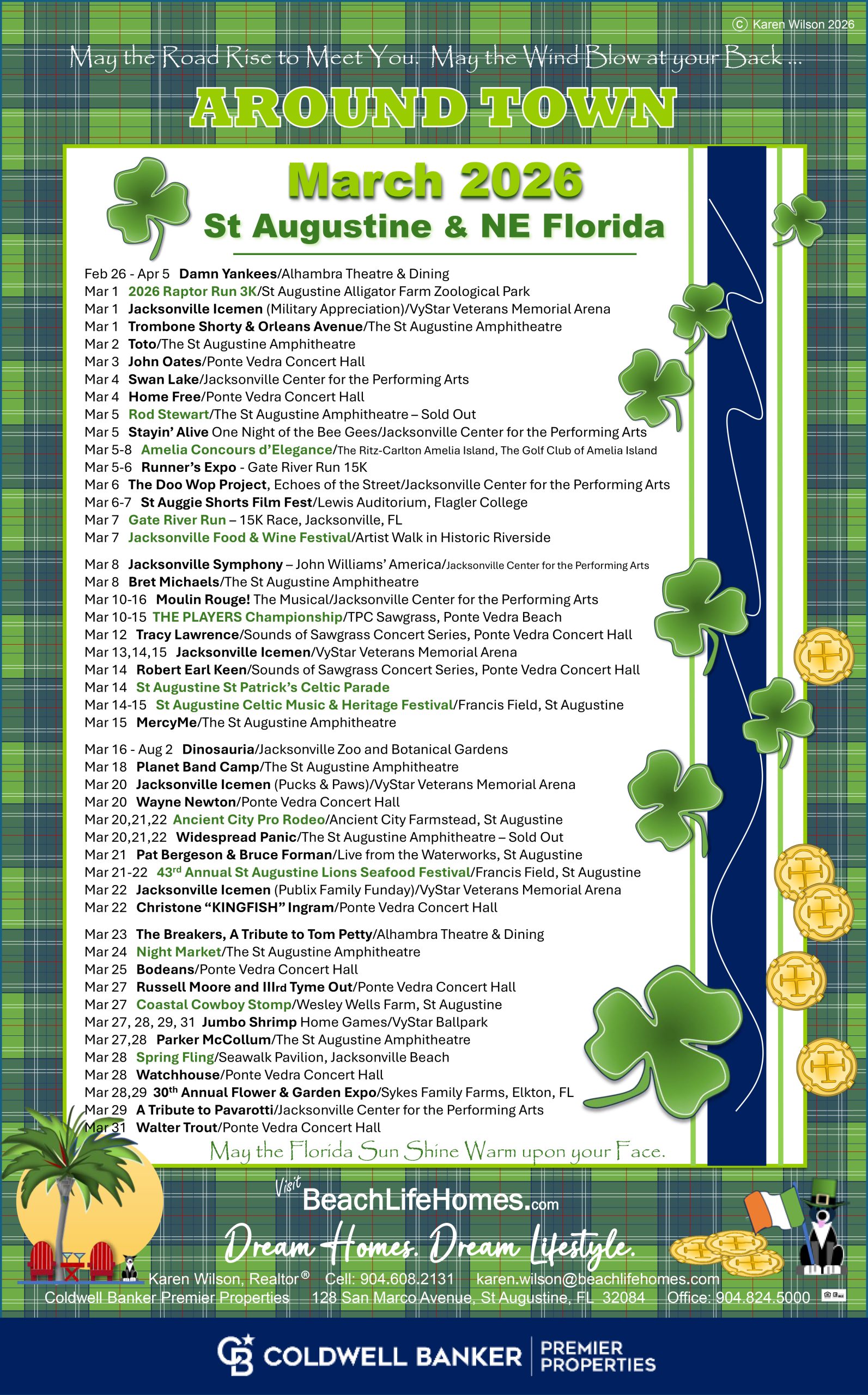 Around Town - March 2026, updated Feb 23