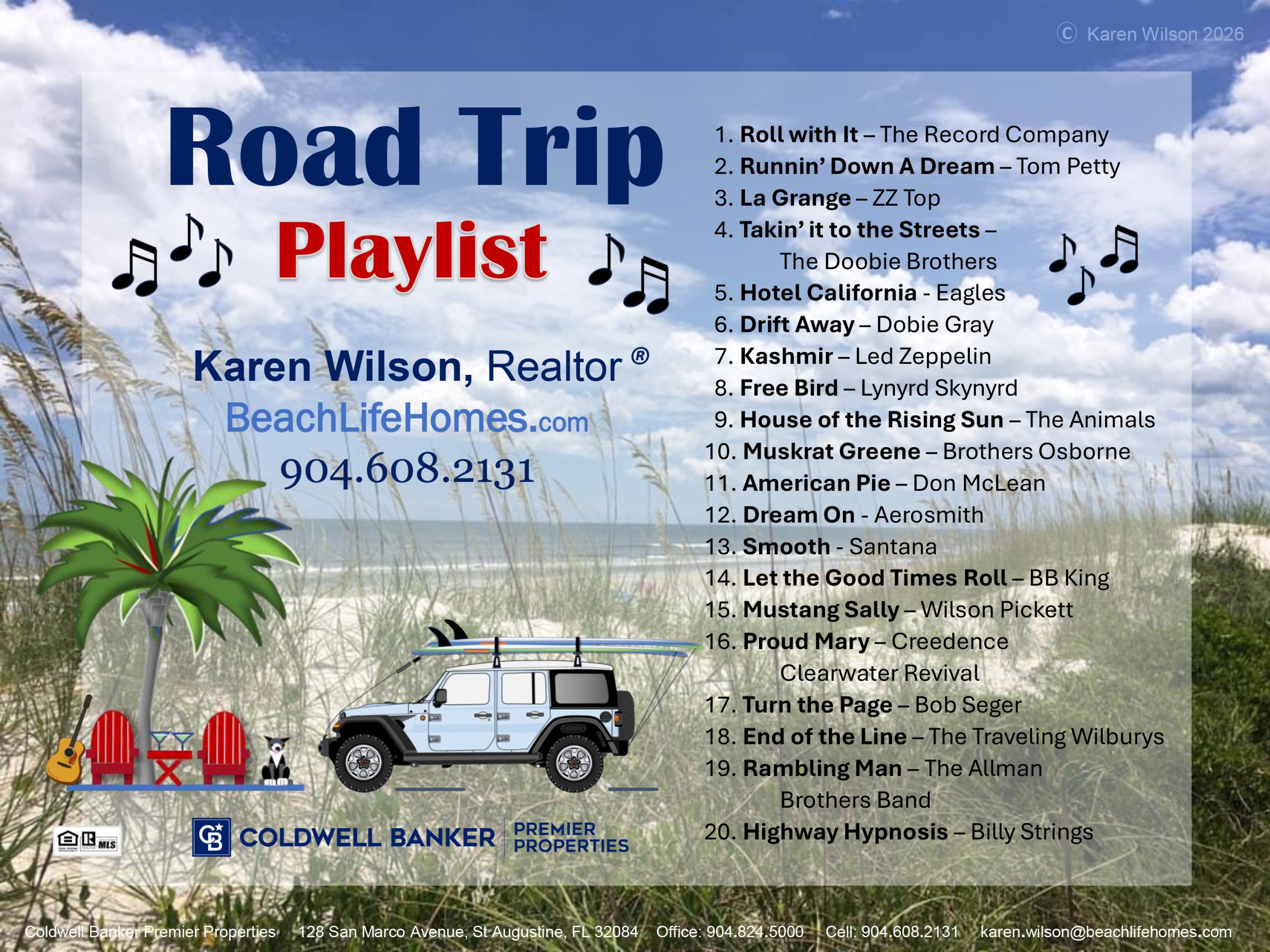 BeachLifeHomes - Road Trip Playlist - March 2026